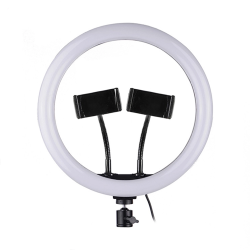 LED Ring light No brand M33, 33cm, 25W, Dual bracket, Black