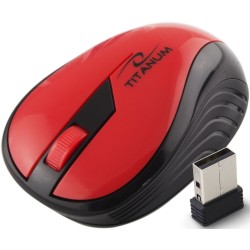 TITANUM ΑΣΥΡΜΑΤΟ ΟΠΤΙΚΟ ΠΟΝΤΙΚΗ 2.4GHz 3D USB RAINBOW ΚΟΚΚΙΝΟ