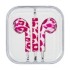 Headphones with microphone iPhone iPad iPod pink (Style 13)