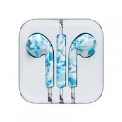 Headphones with microphone iPhone iPad iPod marble marble