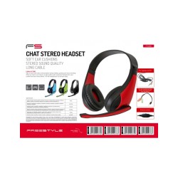 FREESTYLE HI-FI STEREO HEADSET + ΜΙΚΡΟΦΩΝΟ + ΑΝΤΑΠΤΟΡΑΣ 2-1 FH4008 ΜΑΥΡΟ